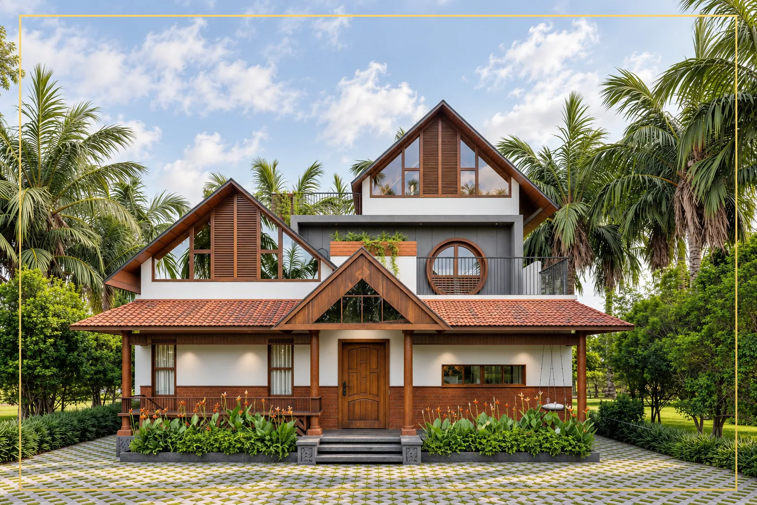 Gabled Elegance, Inspired by Nature — Tumkur